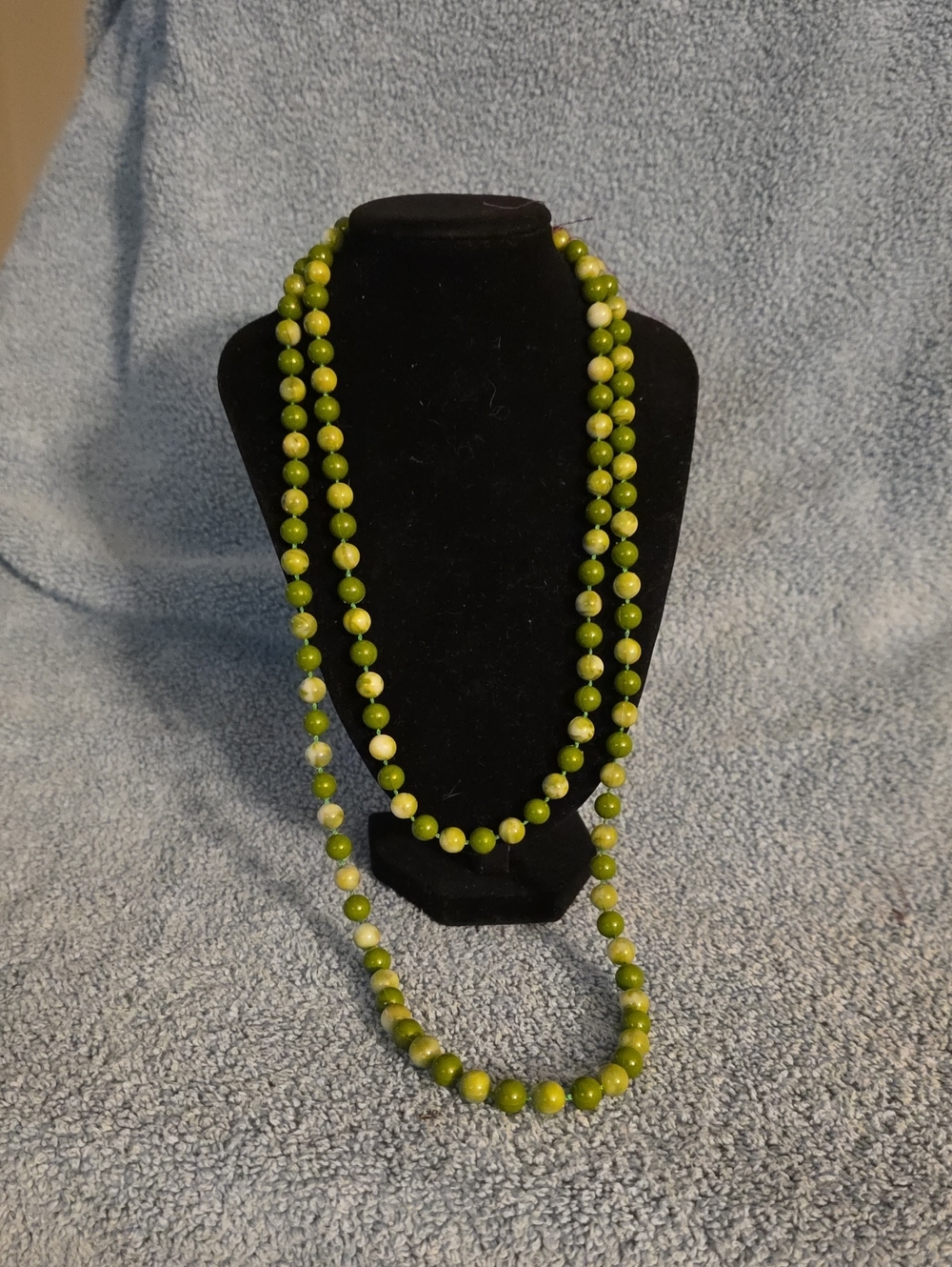 Green Beaded Long Necklace - Women Jewelry